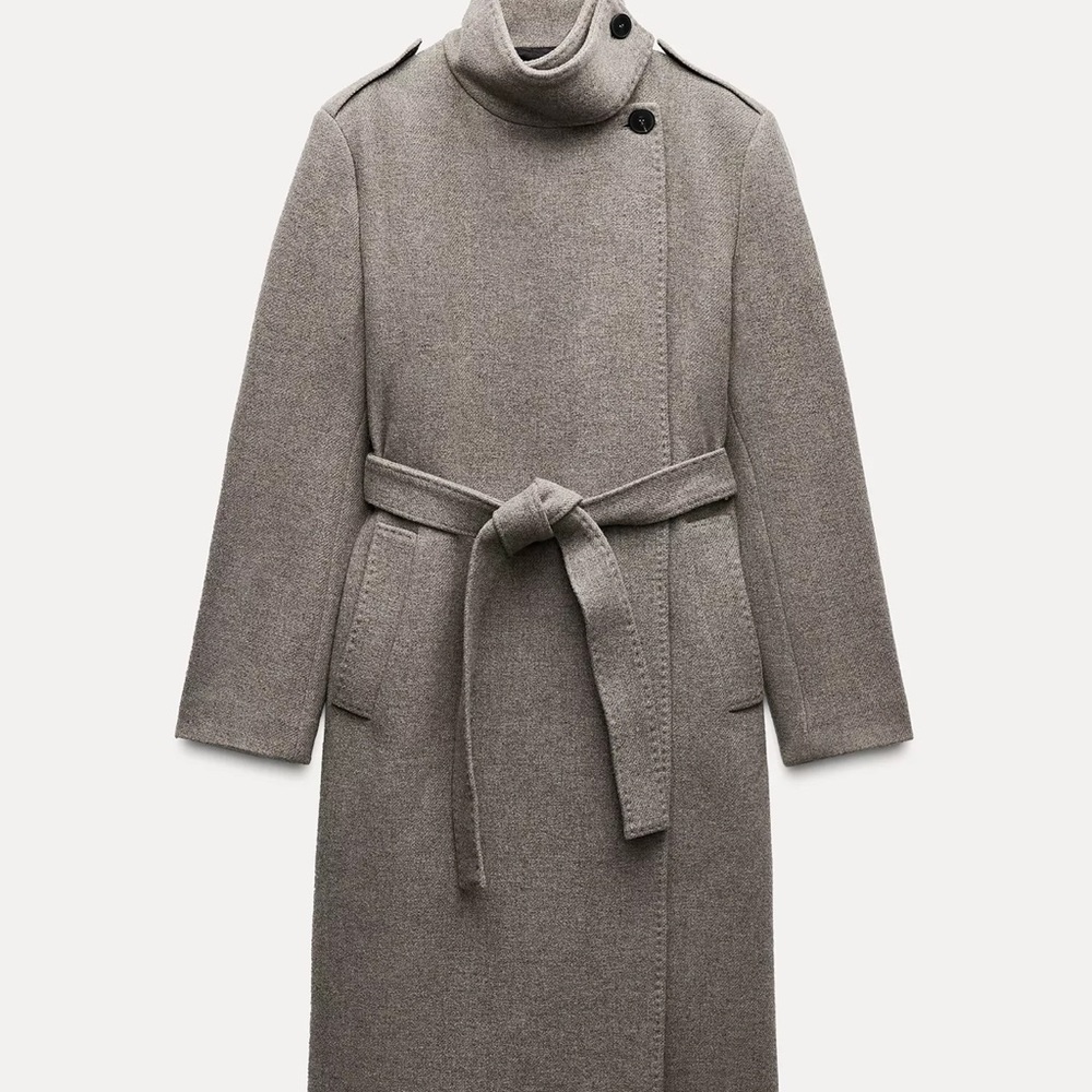 Zara Taupe wool Coat
